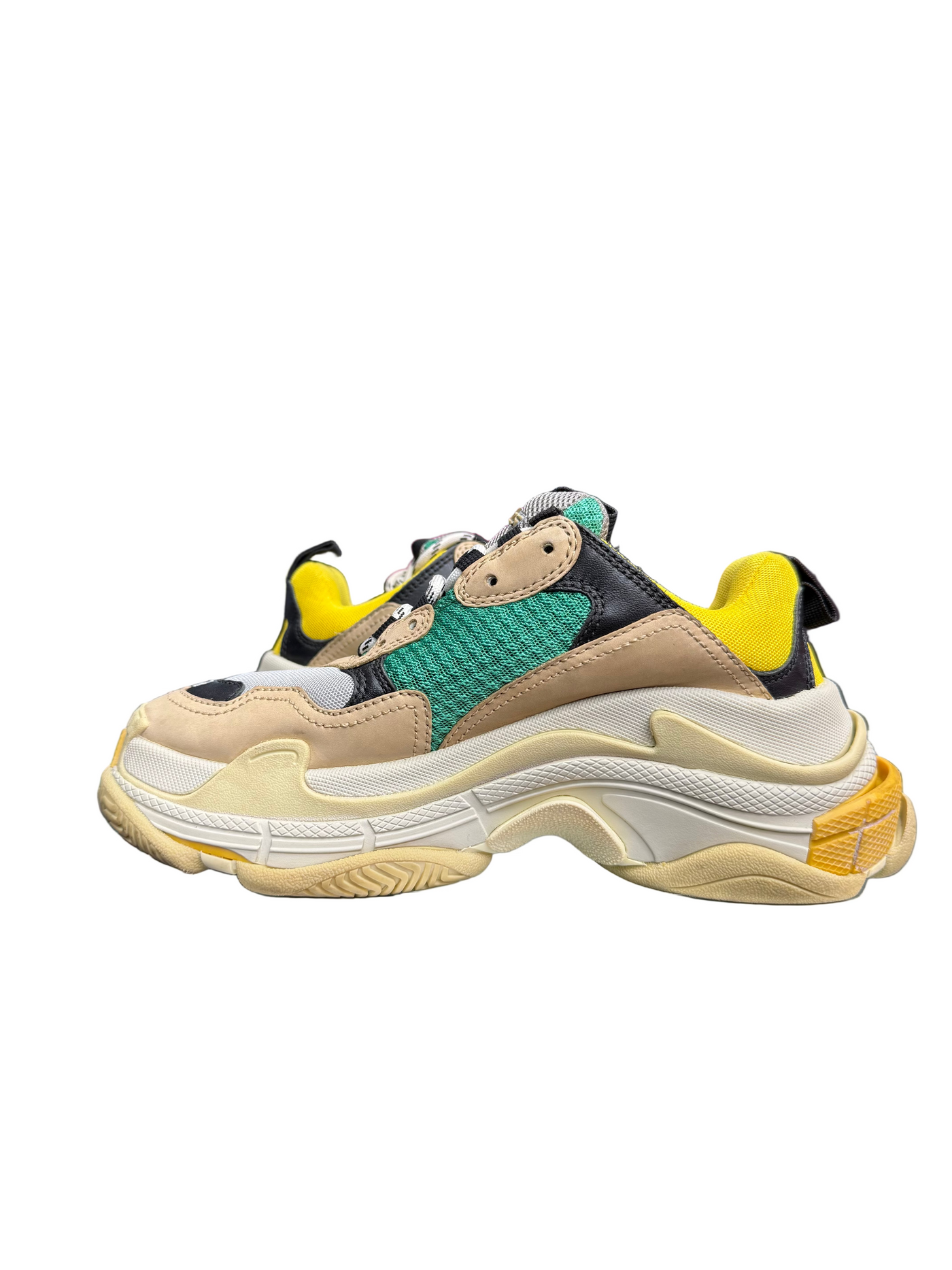 WMNS Balenciaga Triple S Beige Green Yellow