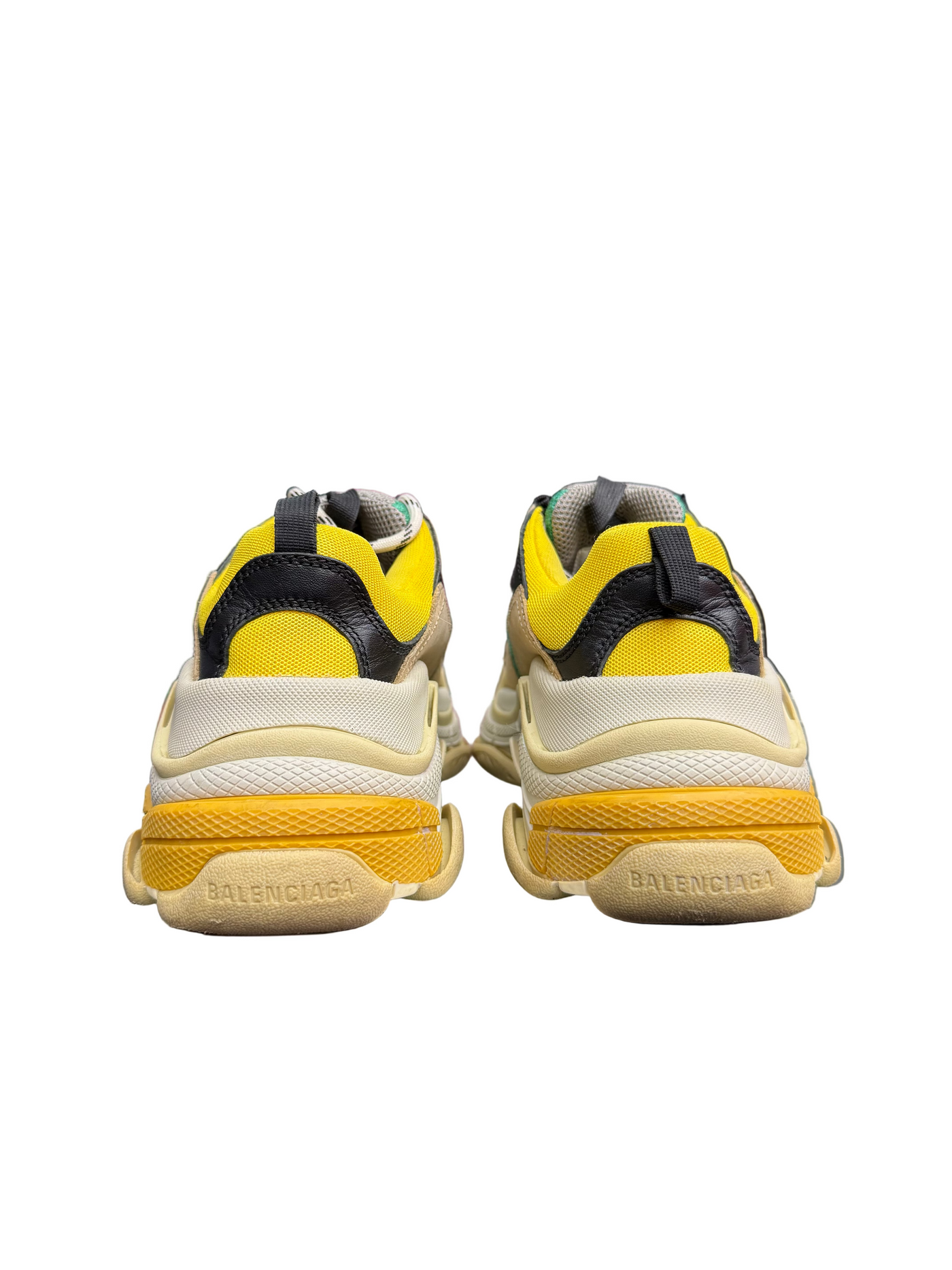 WMNS Balenciaga Triple S Beige Green Yellow