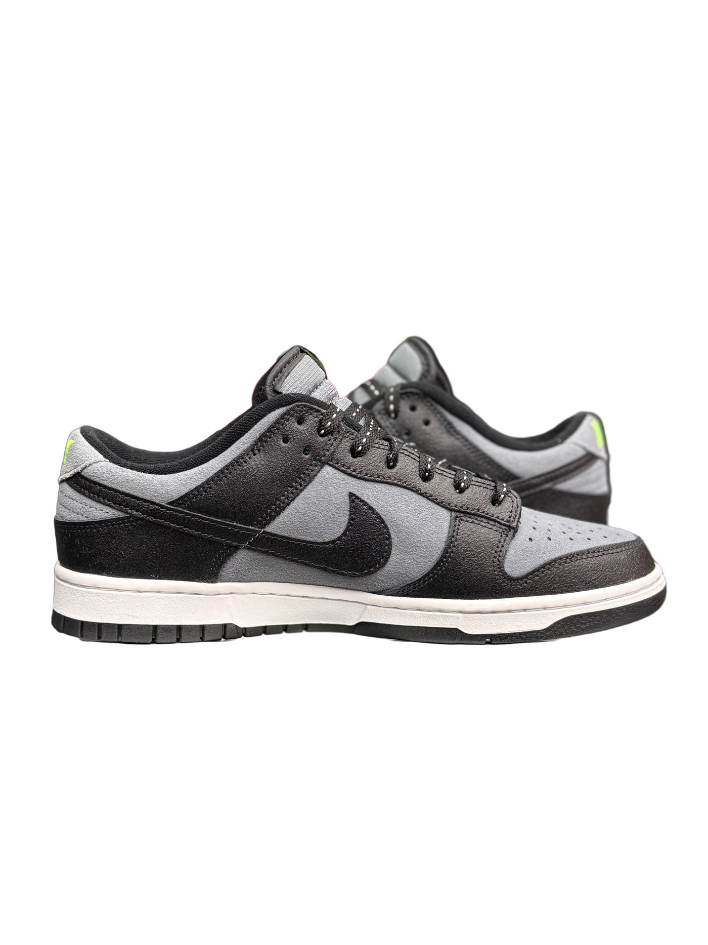 Nike Dunk Low Black Cool Grey Volt Mini Swoosh
