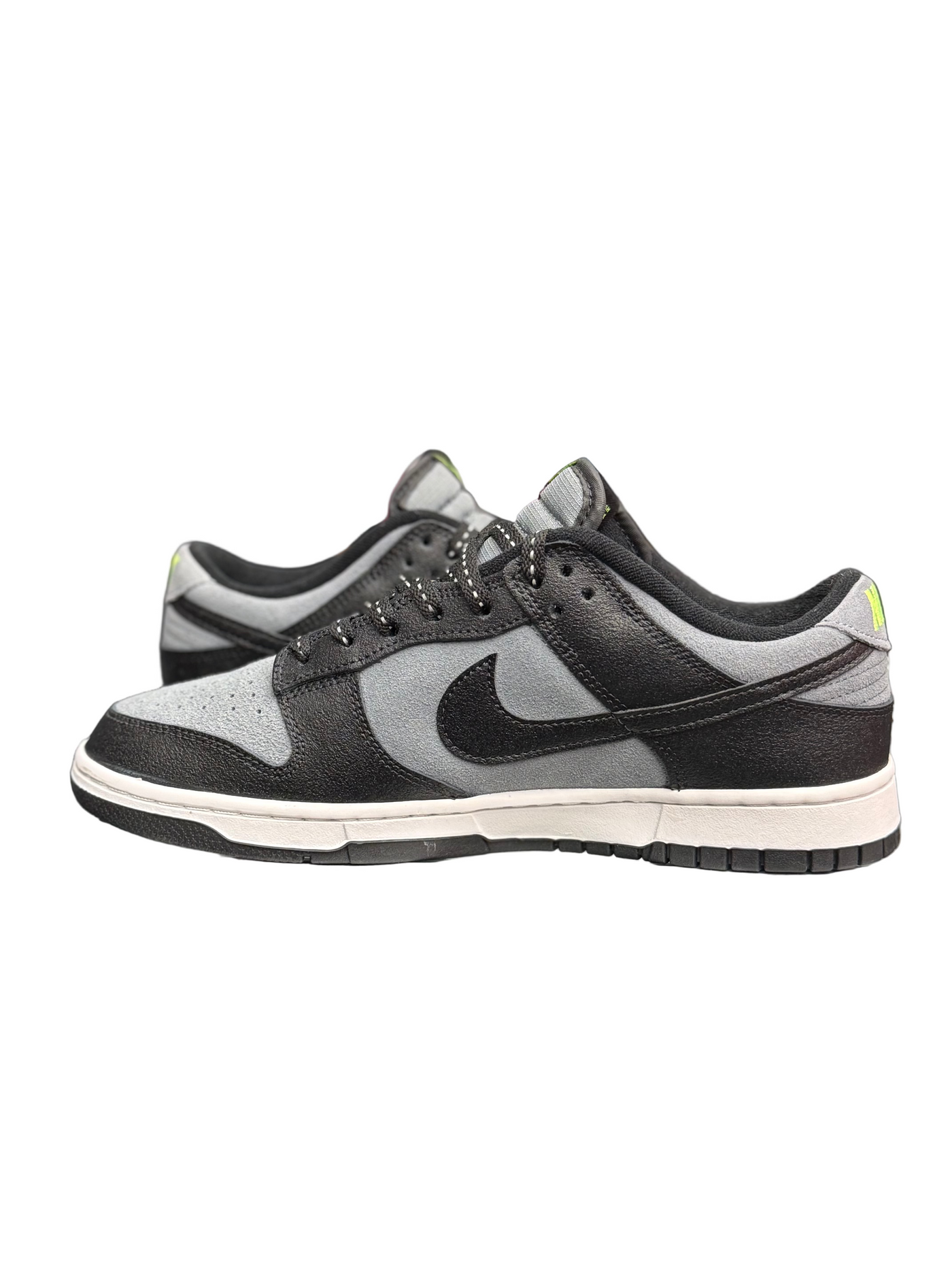 Nike Dunk Low Black Cool Grey Volt Mini Swoosh