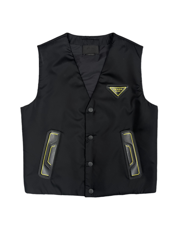 Prada Re-Nylon Gabardine Black Vest
