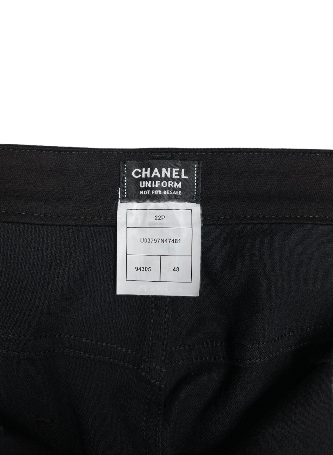Chanel Straight Leg Jeans Black