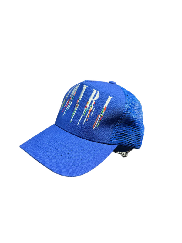 Amiri Paint Drip Core Logo Trucker Princess Blue