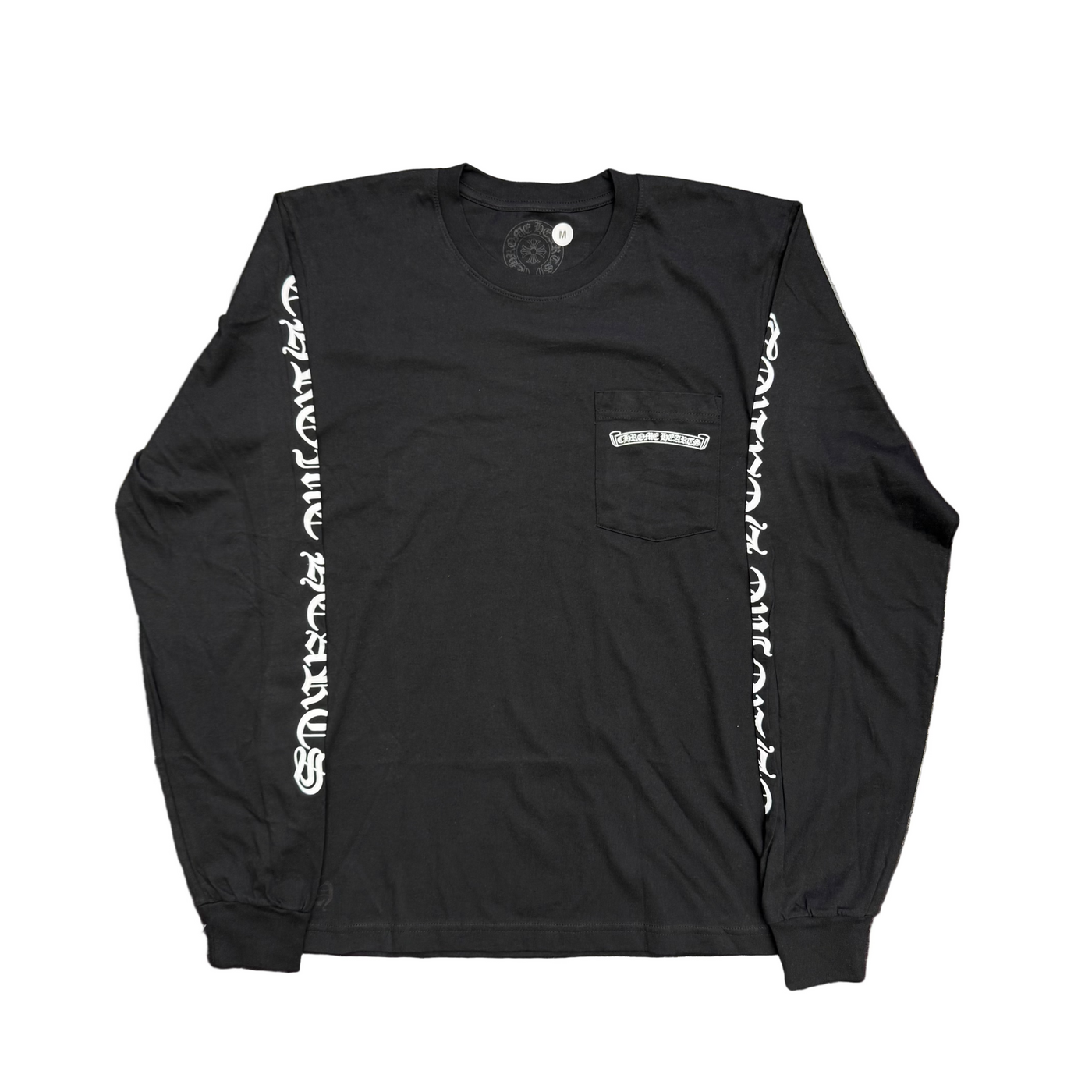 Chrome Hearts Scroll Logo L/S Pocket T-Shirt Black