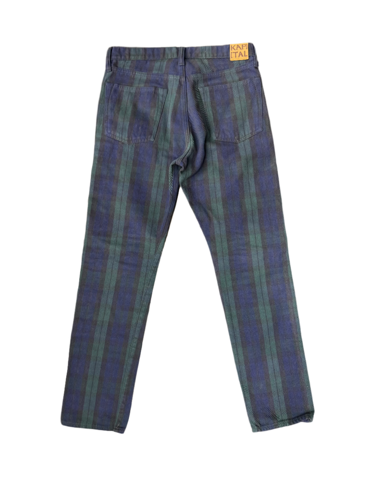 Kapital Studded Plaid Pants Green