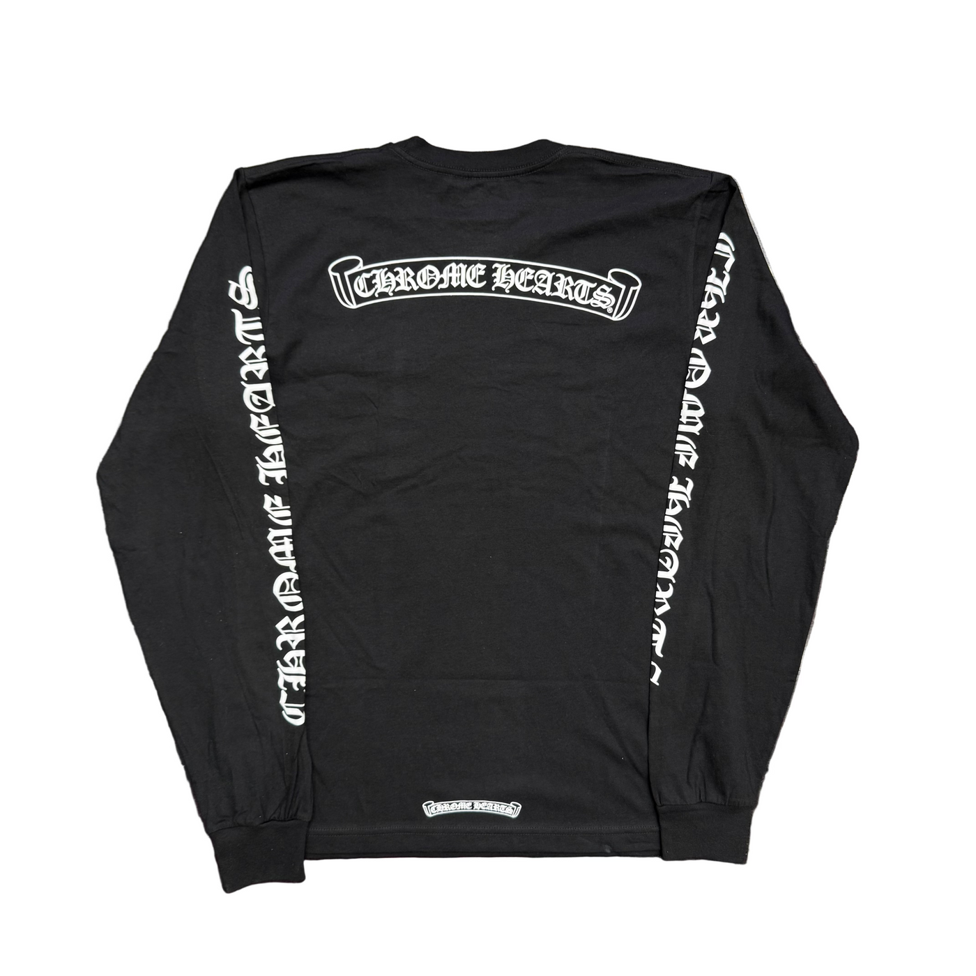 Chrome Hearts Scroll Logo L/S Pocket T-Shirt Black