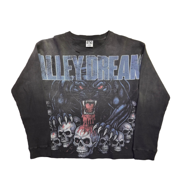 Vale Forever Big Panther L/S Thermal Tee Washed Black