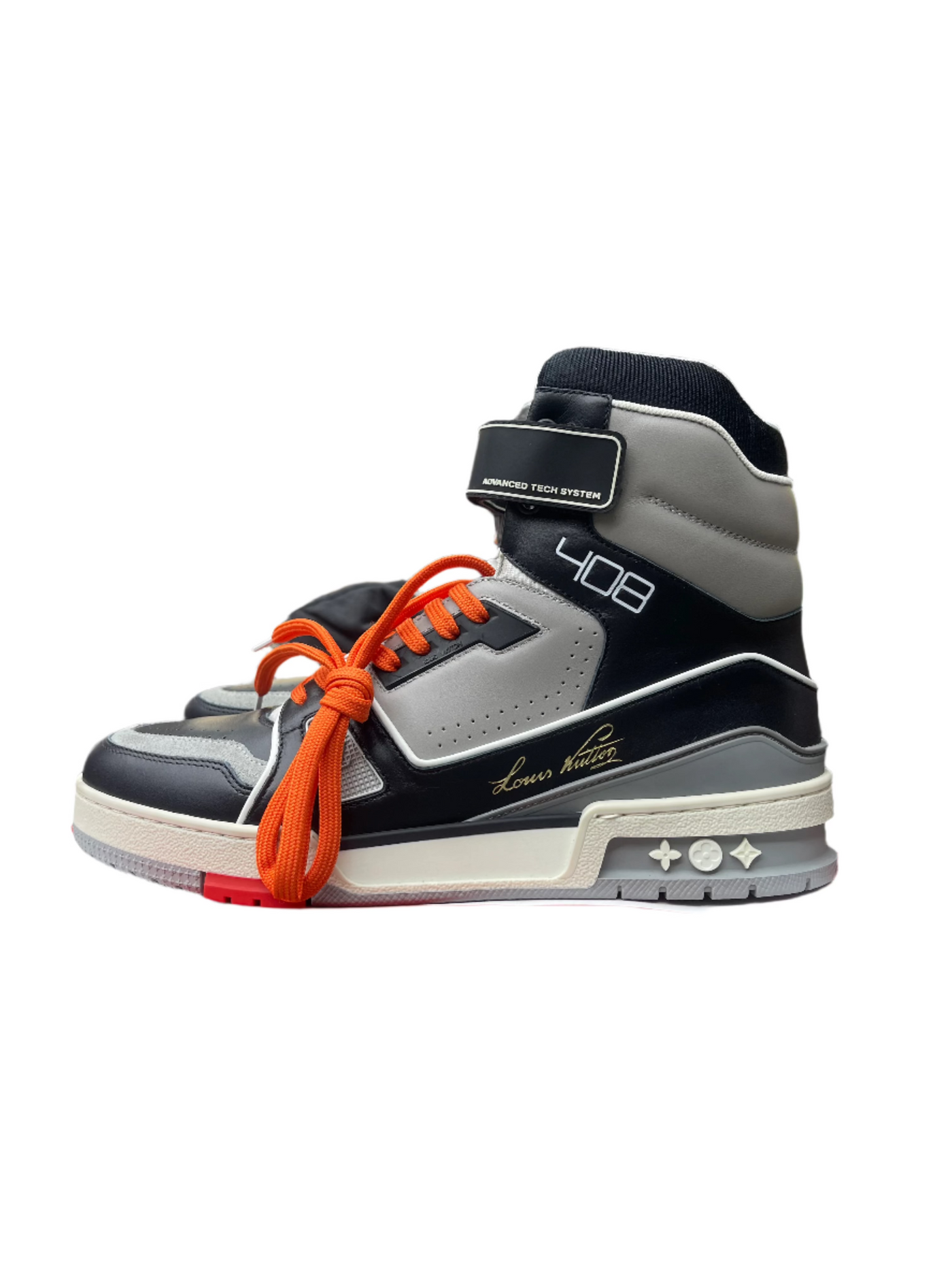 LV 408 Trainer Sneaker Boot High Black Grey