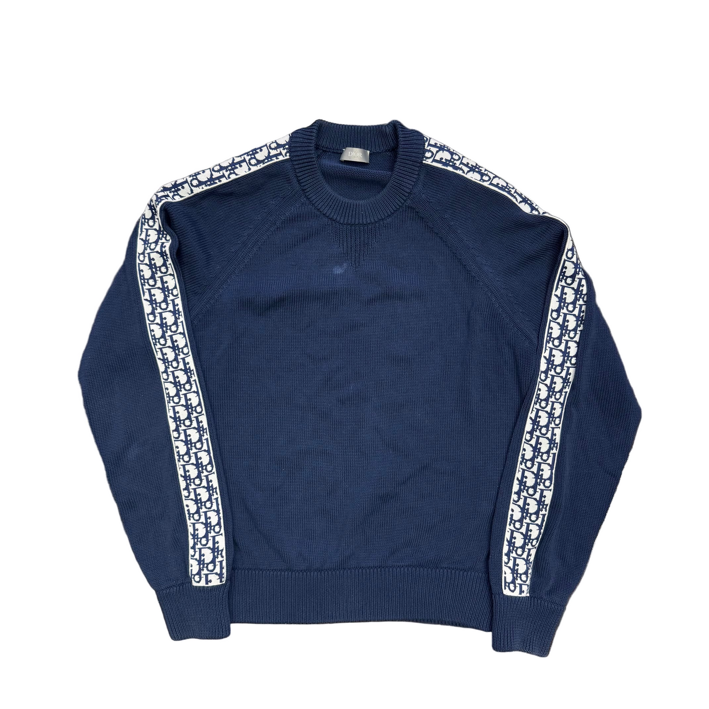 Dior Sweater with Dior Oblique Inserts Deep Blue