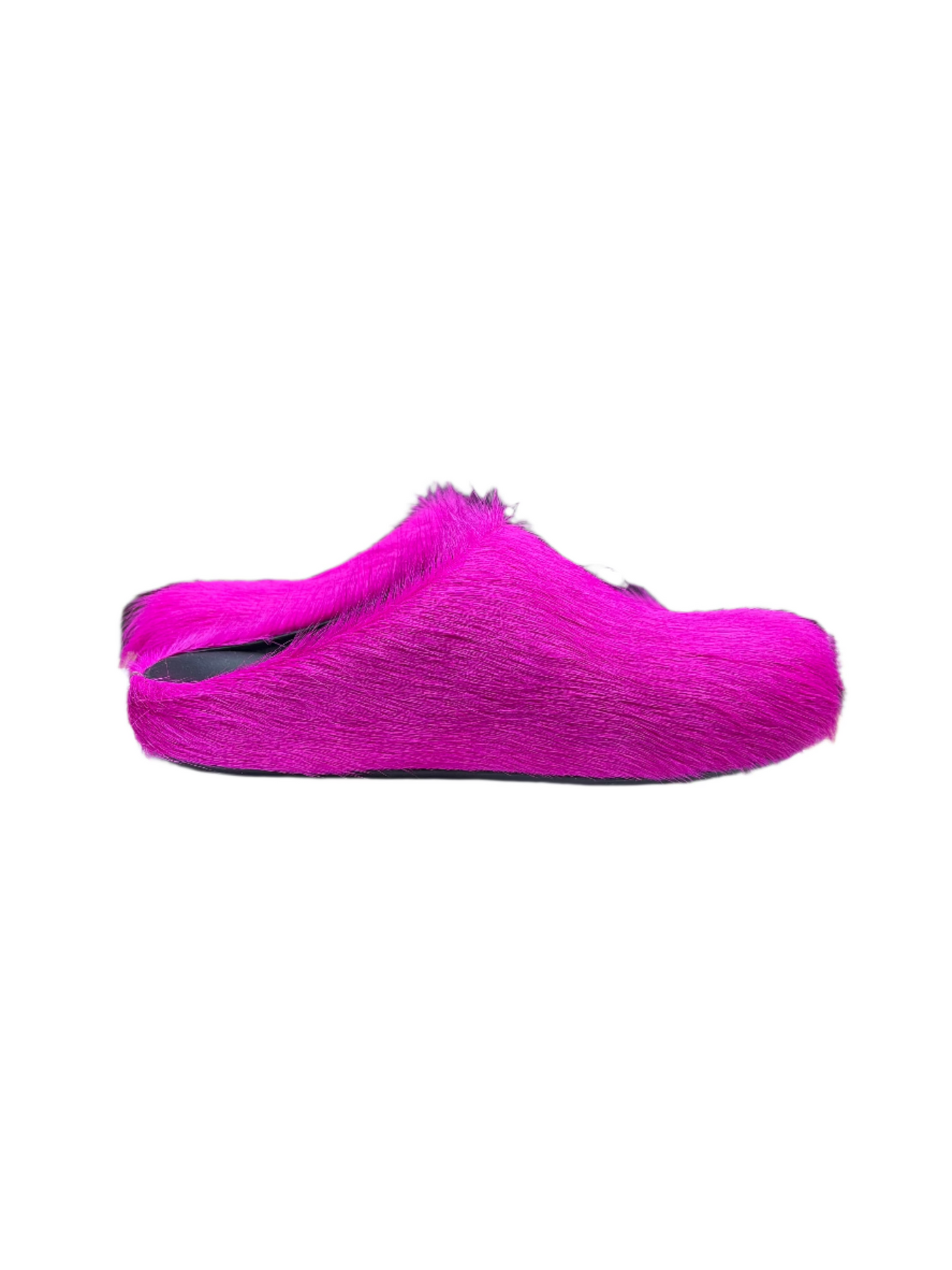 Marni Long-Hair Calfskin Fussbett Sabot Pink