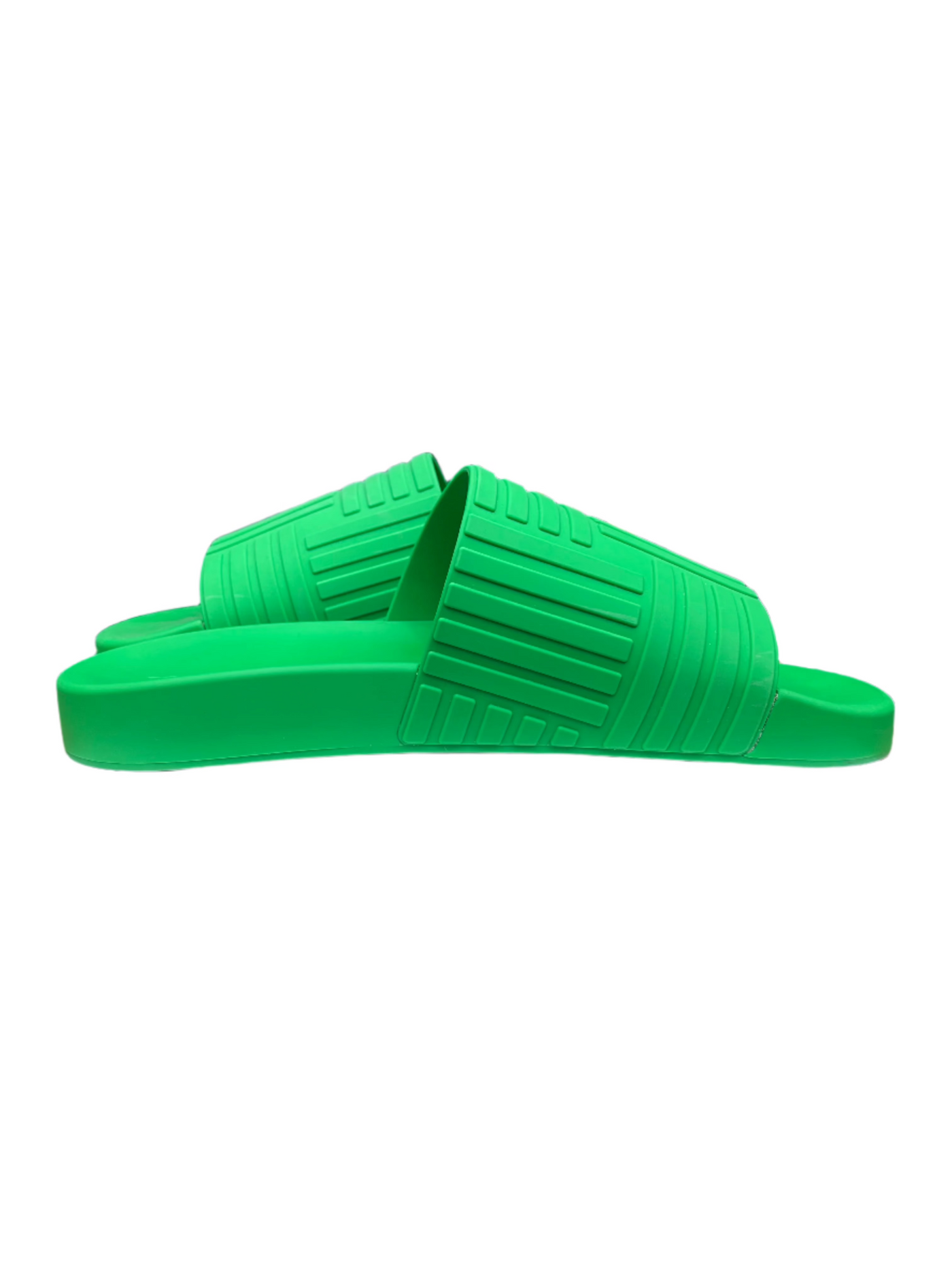Bottega Veneta Rubber Slides Parakeet Green