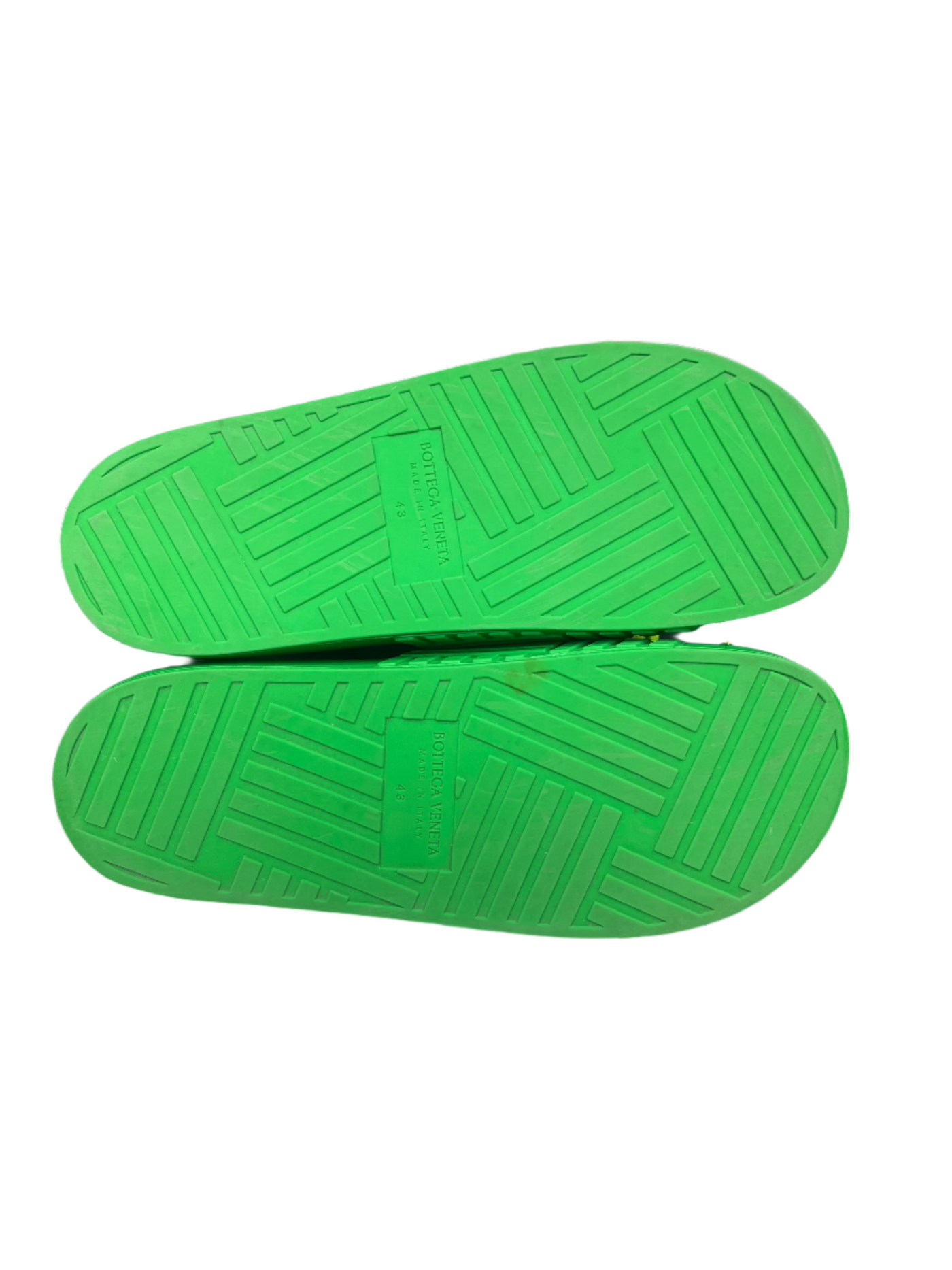 Bottega Veneta Rubber Slides Parakeet Green