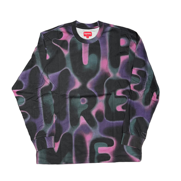 Supreme Half Tone L/S Top Black