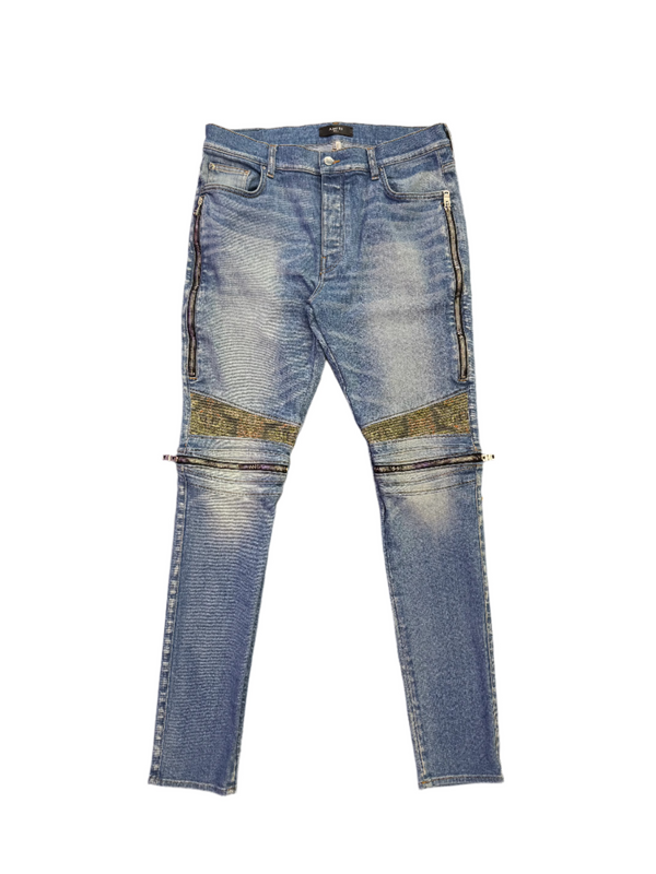 Amiri Paisley MX2 Skinny Jeans Indigo