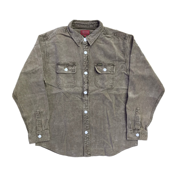 Supreme Washed Corduroy Shirt Brown