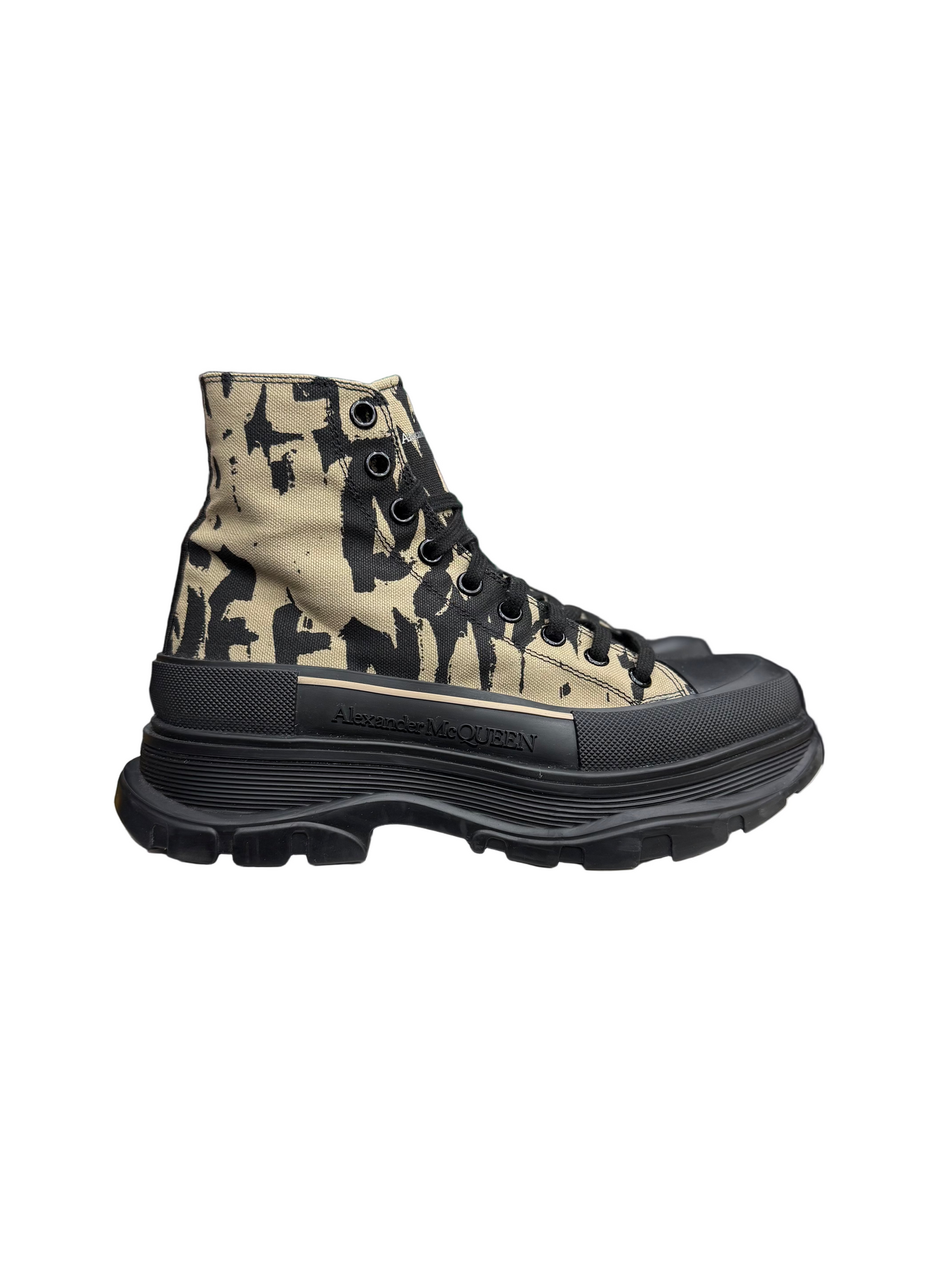 Alexander McQueen Graffiti Tread Slick Boot