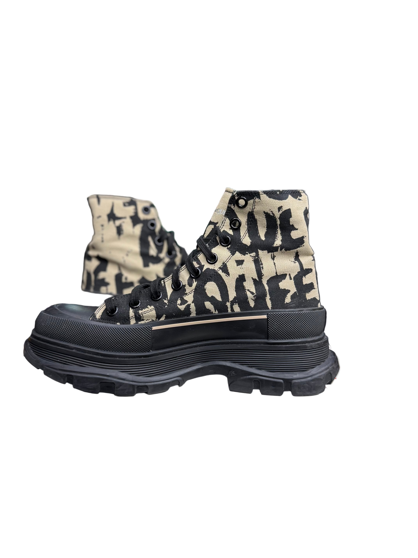 Alexander McQueen Graffiti Tread Slick Boot