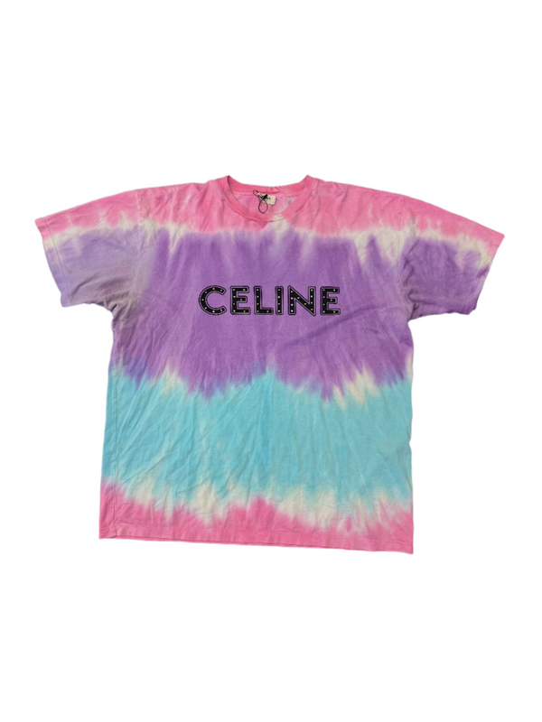 Celine Tie Dye Tee Purple Blue Pink