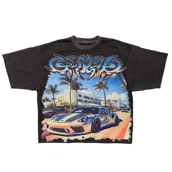 Godspeed Car Meet Miami T-Shirt Black