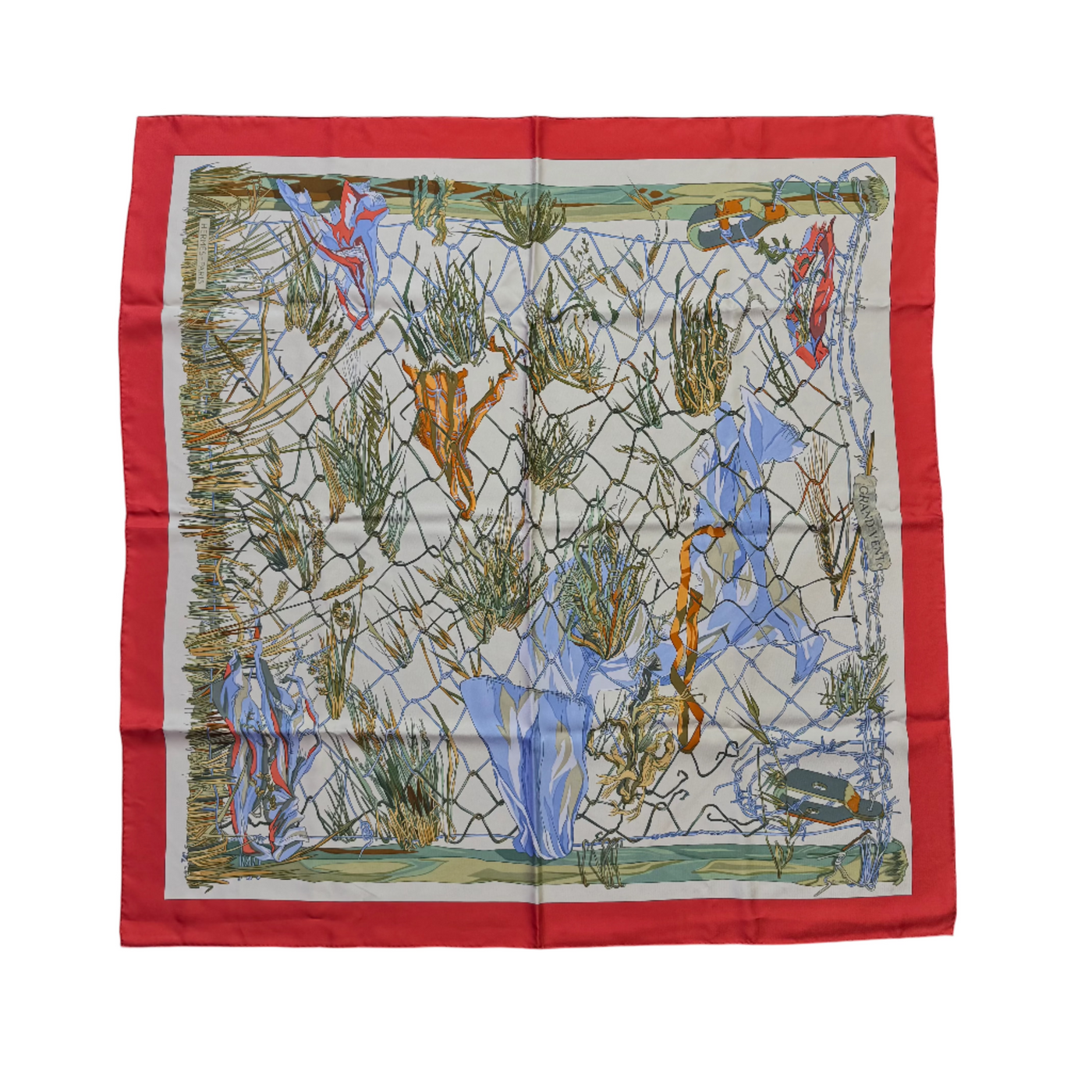 Hermes Grand Vent Scarf Red