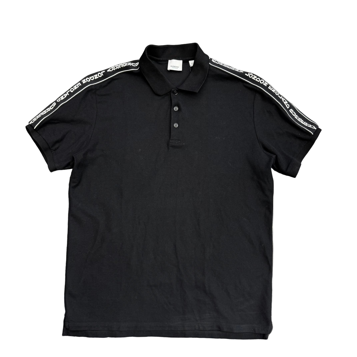 Burberry Logo Monogram Polo Tee Black