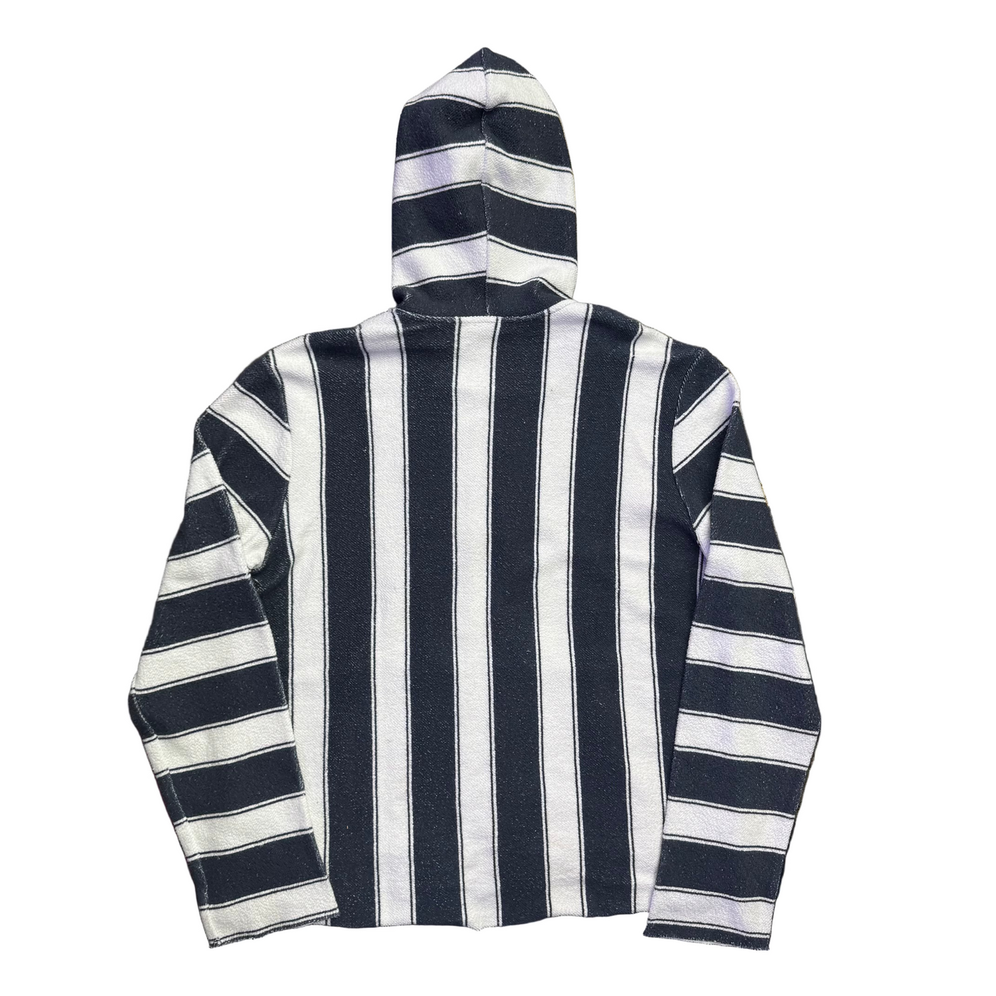 Amiri Baja Striped Zip-Up Hoodie Blue White