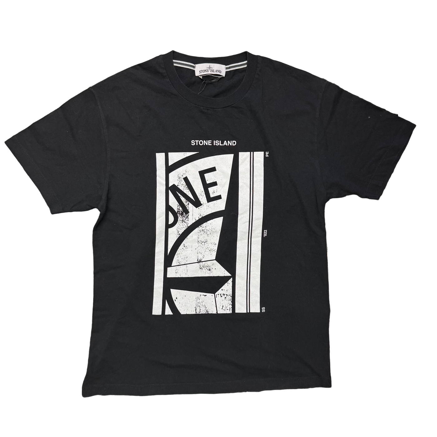 Stone Island Mosaic Four Print T-Shirt Black