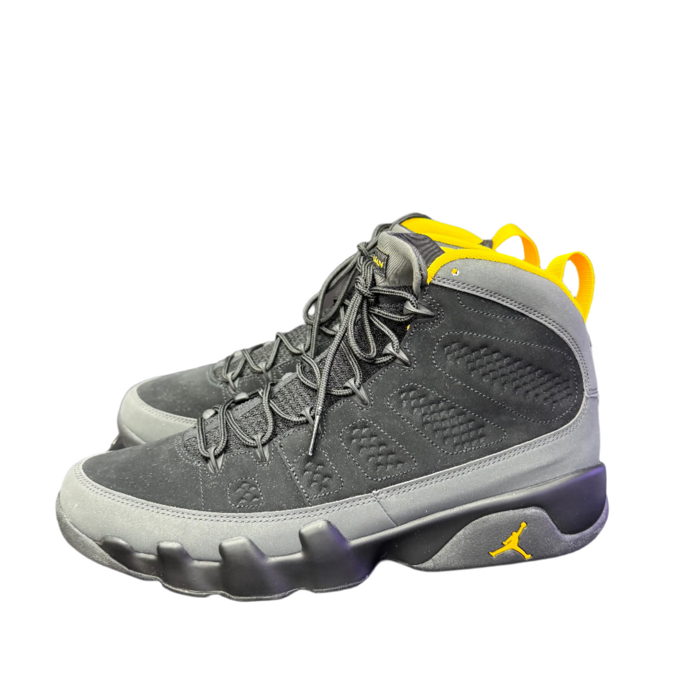 Nike Air Jordan 9 Retro Dark Charcoal University Gold