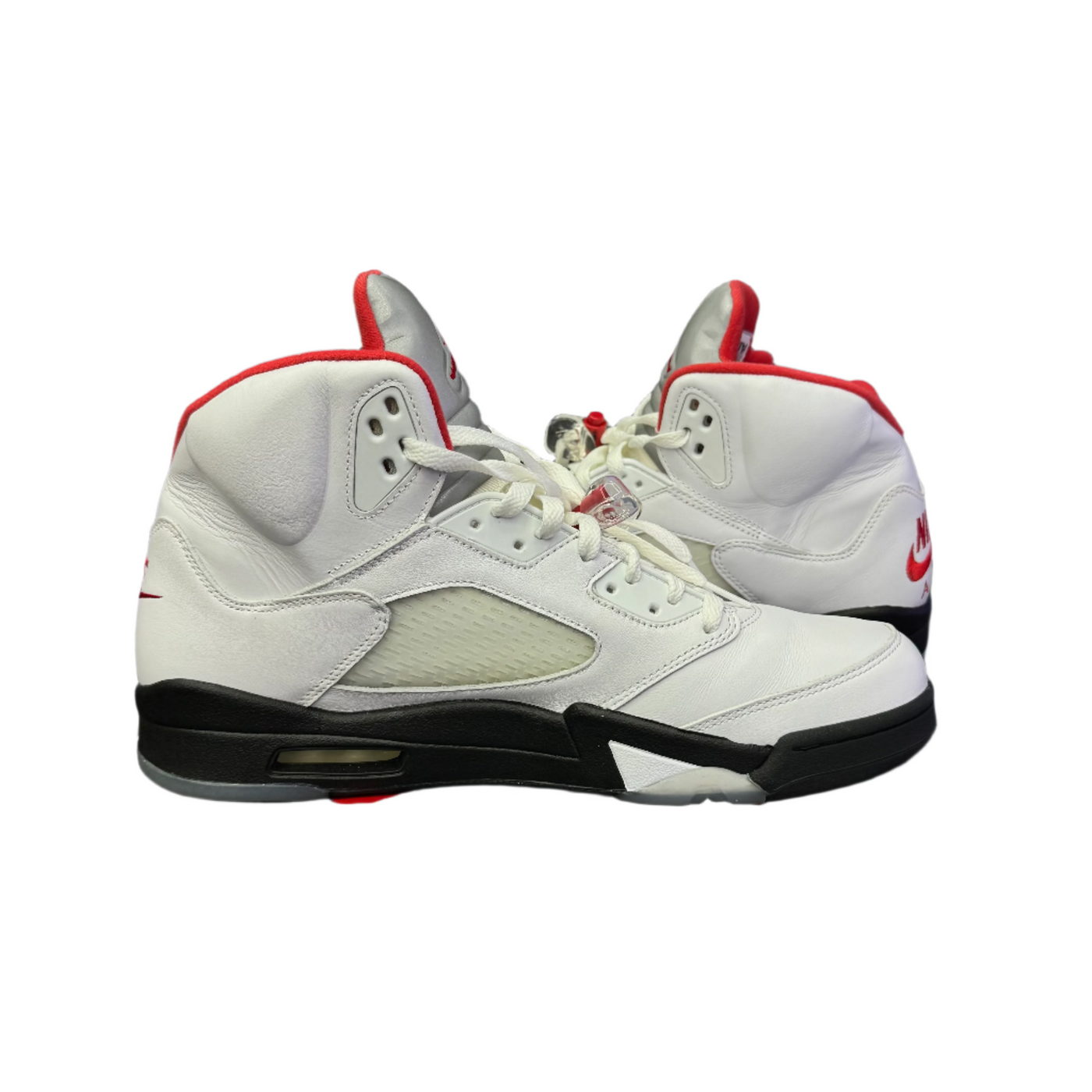 Nike Air Jordan 5 Retro Fire Red Silver Tongue