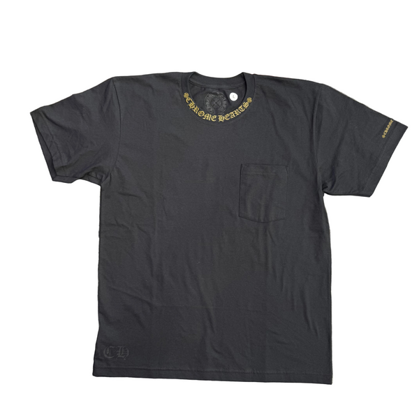 Chrome Hearts Neck Logo T-Shirt Black Brown