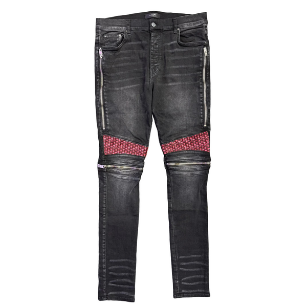 Amiri MX2 Velvet PJ Patch Jeans Aged Black