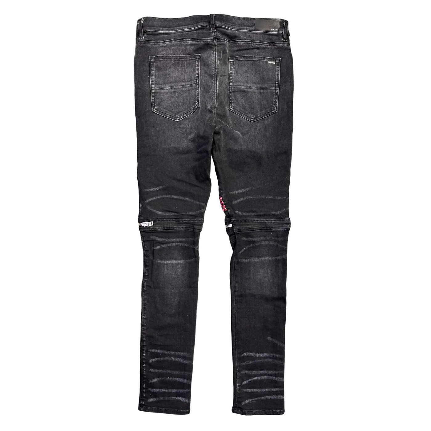 Amiri MX2 Velvet PJ Patch Jeans Aged Black