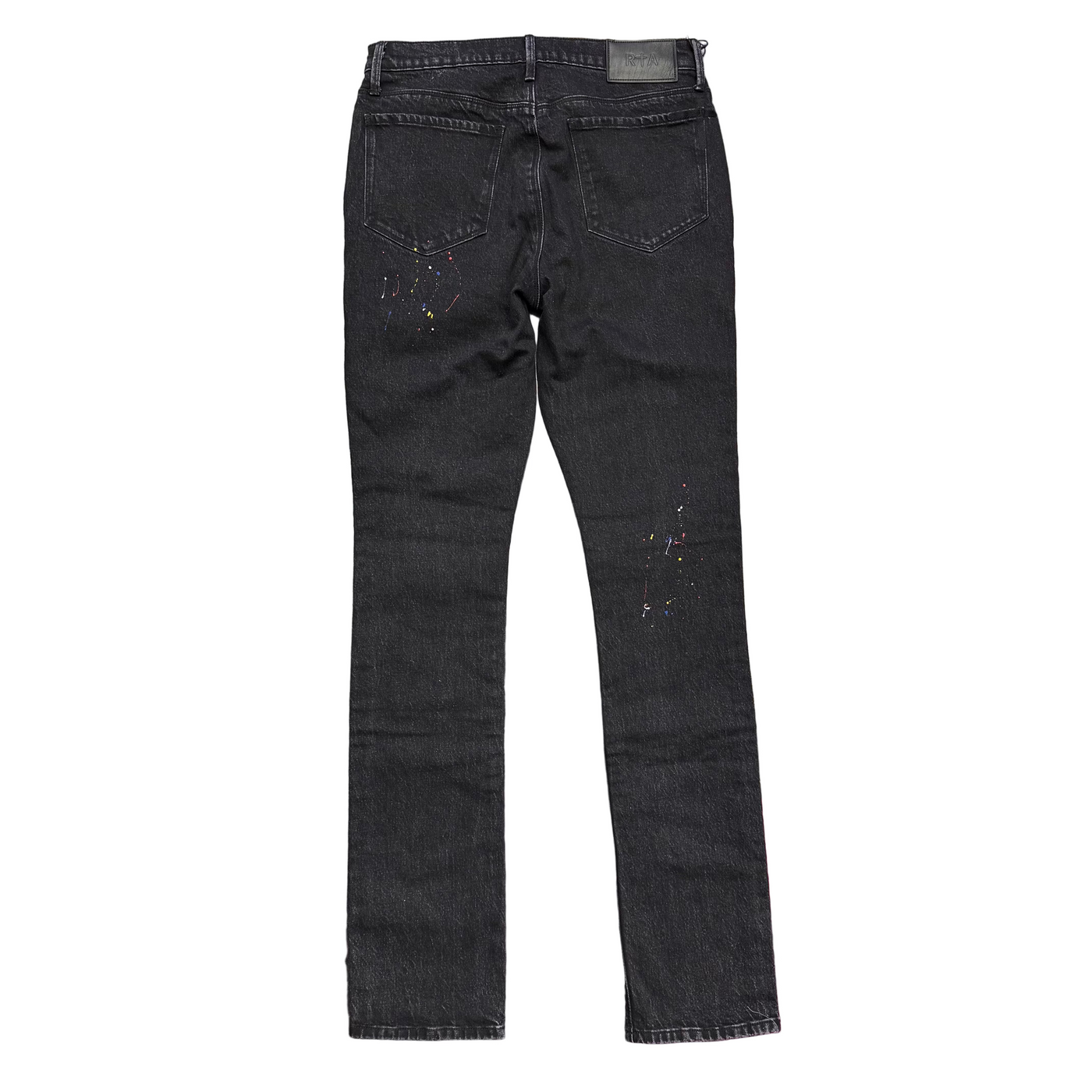RTA Olivier Skinny Jeans Black Tri Paint