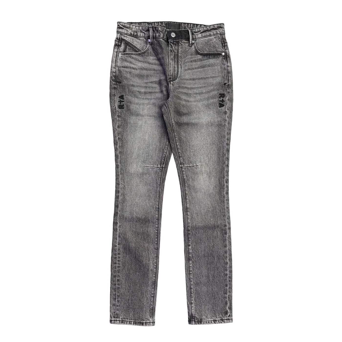 RTA Bryant Logo Jeans Grey Wash
