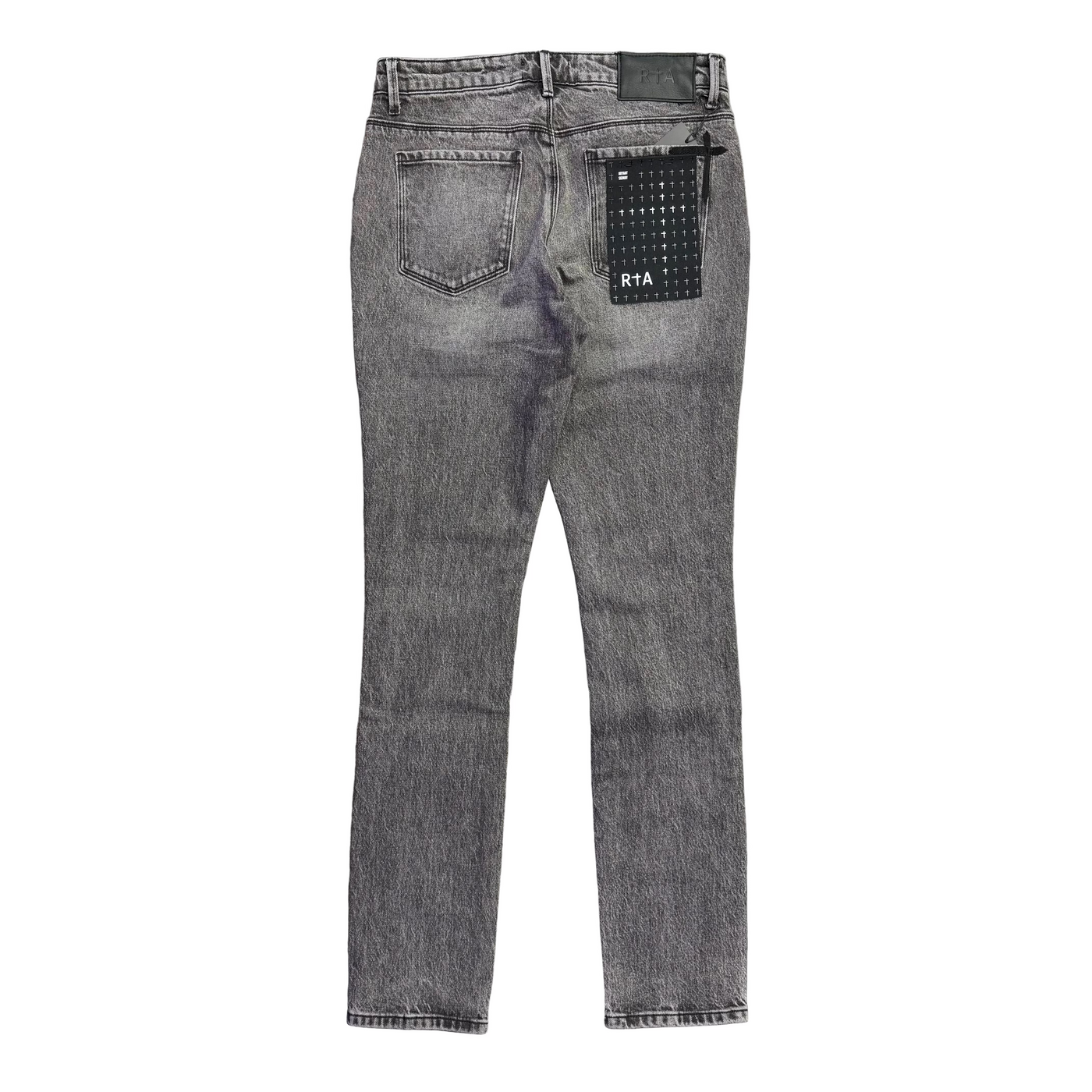 RTA Bryant Logo Jeans Grey Wash