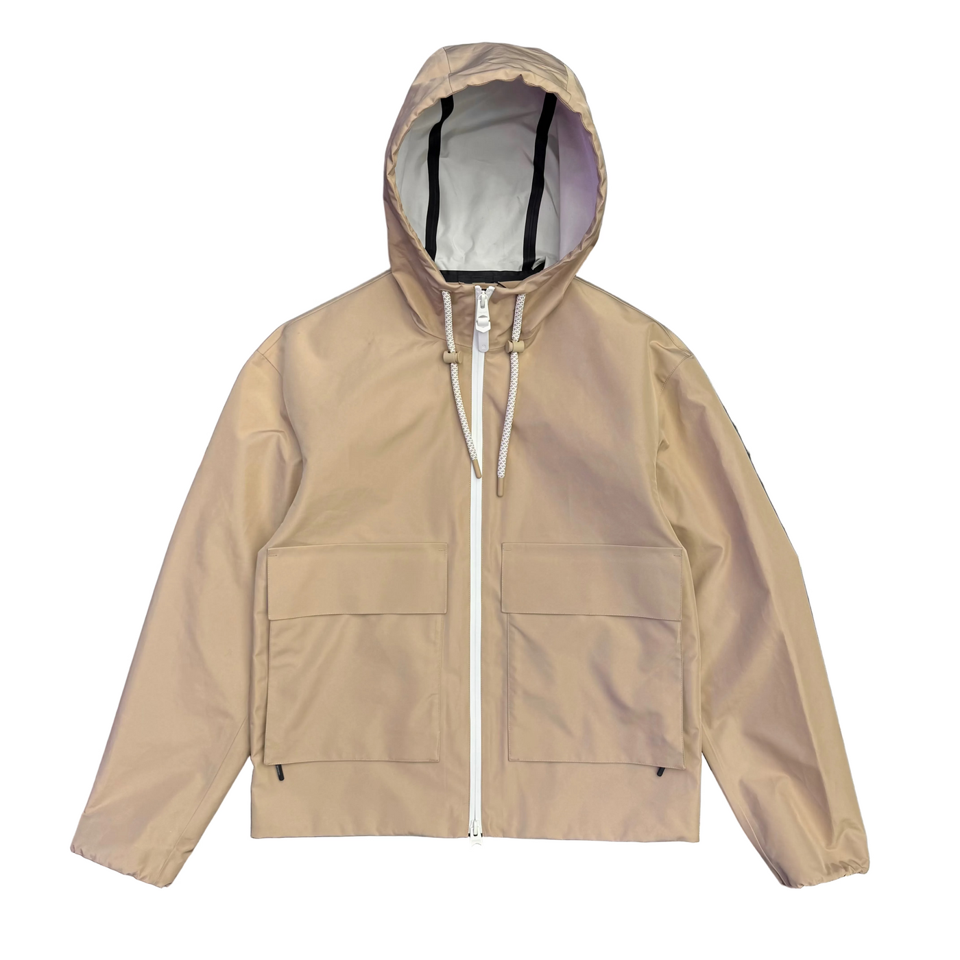 WMNS Mackage Eric Hooded Rain Jacket Light Camel Cream