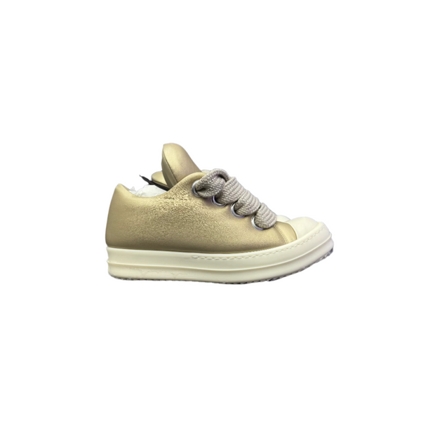 WMNS Rick Owens Metallic Jumbolace Low Sneakers Gold/Milk