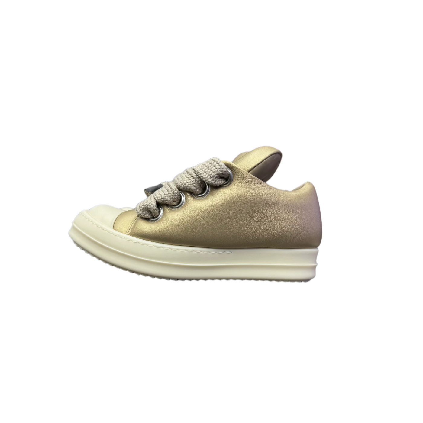 WMNS Rick Owens Metallic Jumbolace Low Sneakers Gold/Milk
