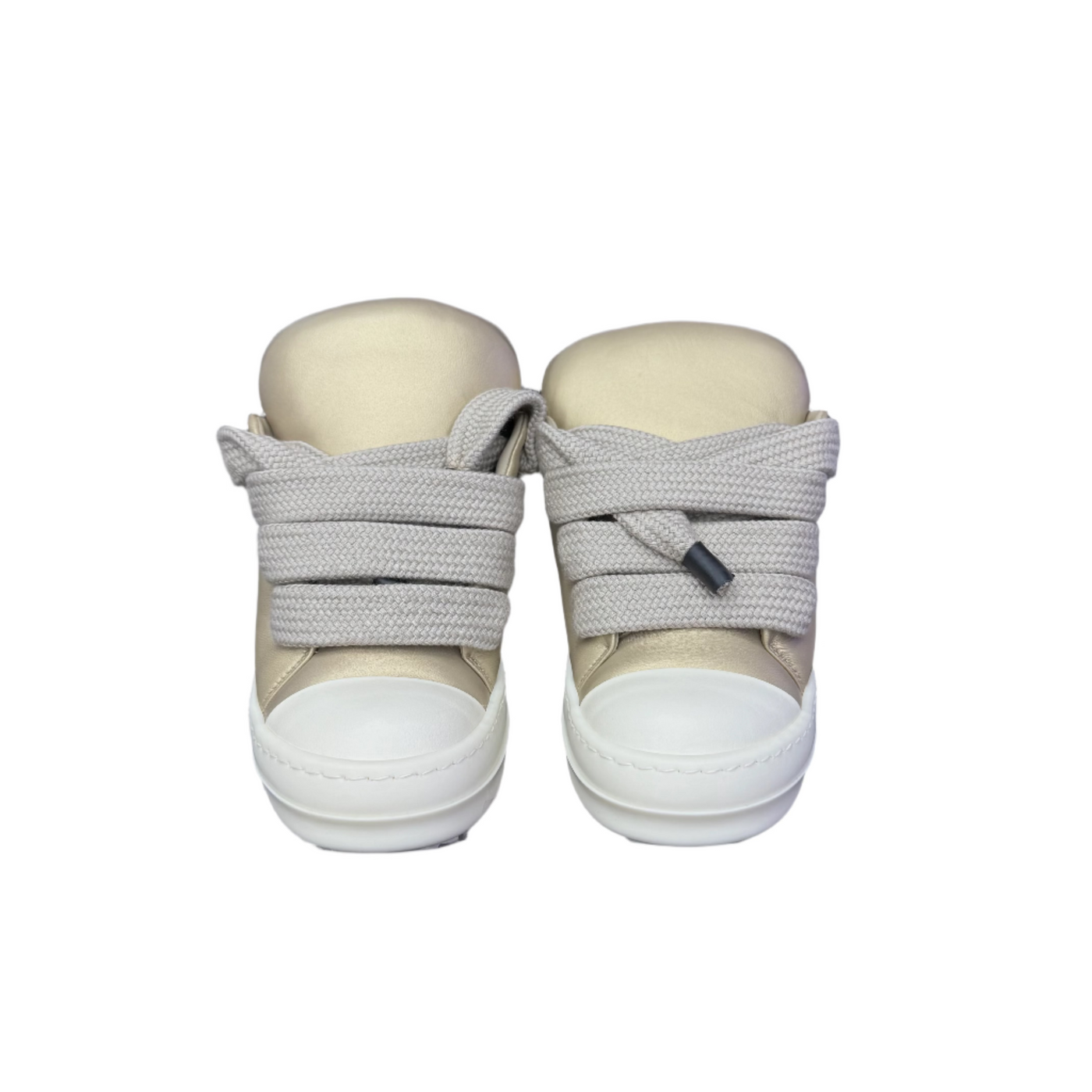 WMNS Rick Owens Metallic Jumbolace Low Sneakers Gold/Milk