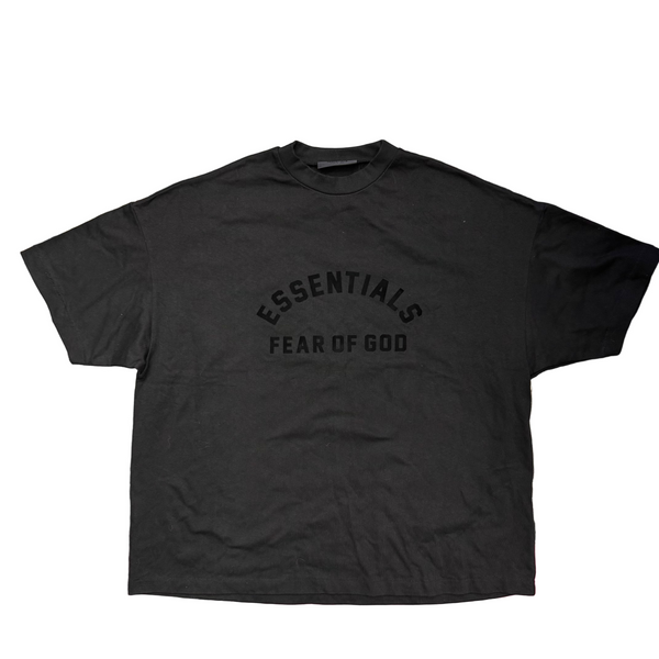 Essentials Fear Of God Heavy Jersey Crewneck Tee Jet Black