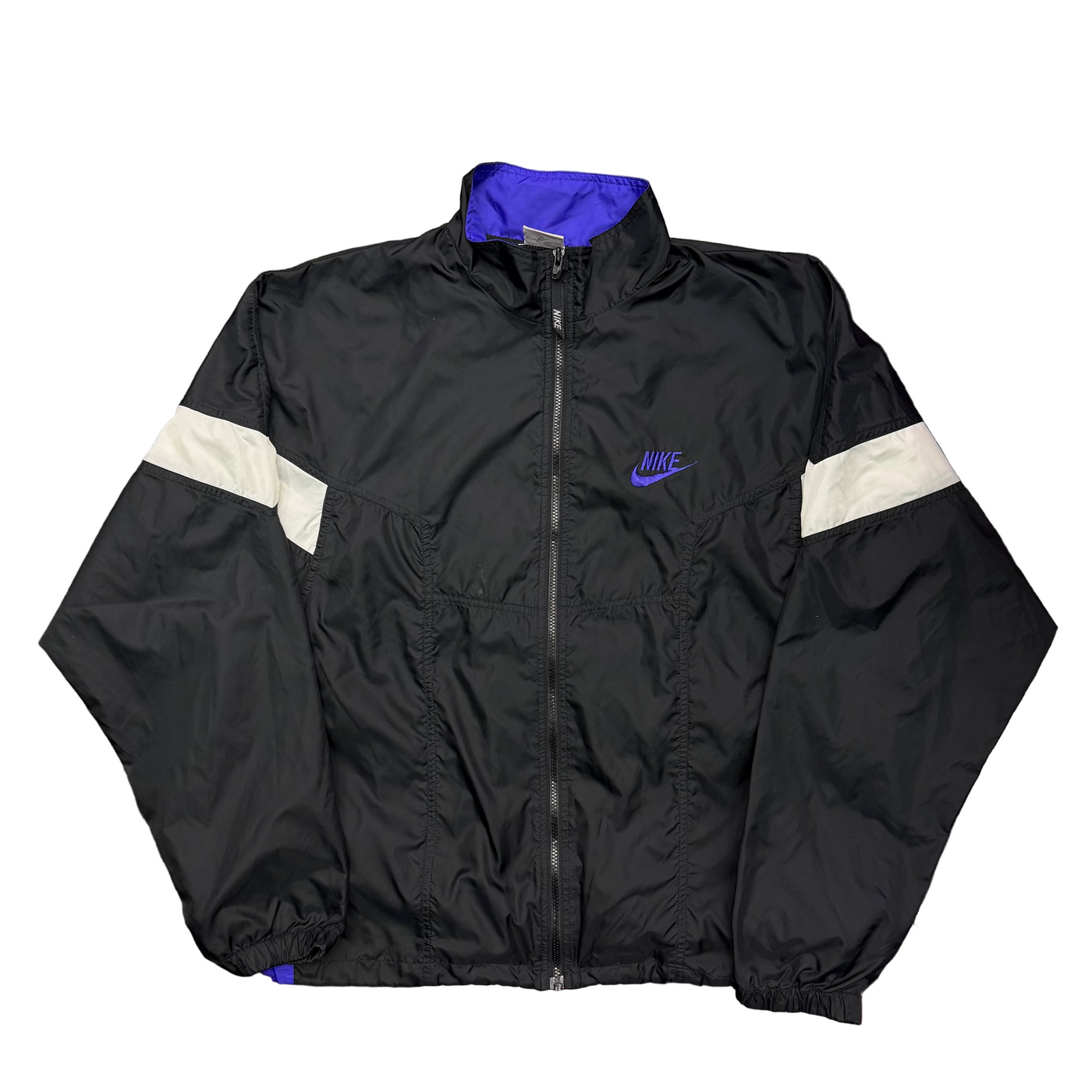 Nike Vintage Nylon Windbreaker Jacket Black Purple
