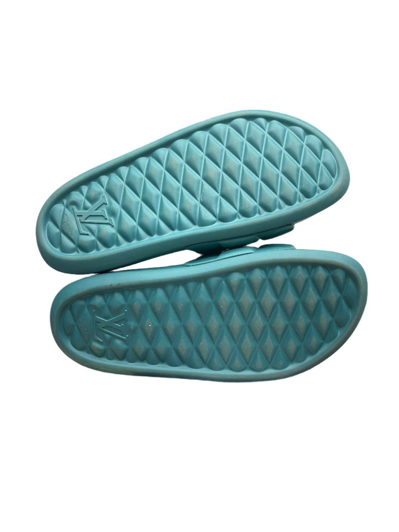 LV Waterfront Mule Slides Miami Blue