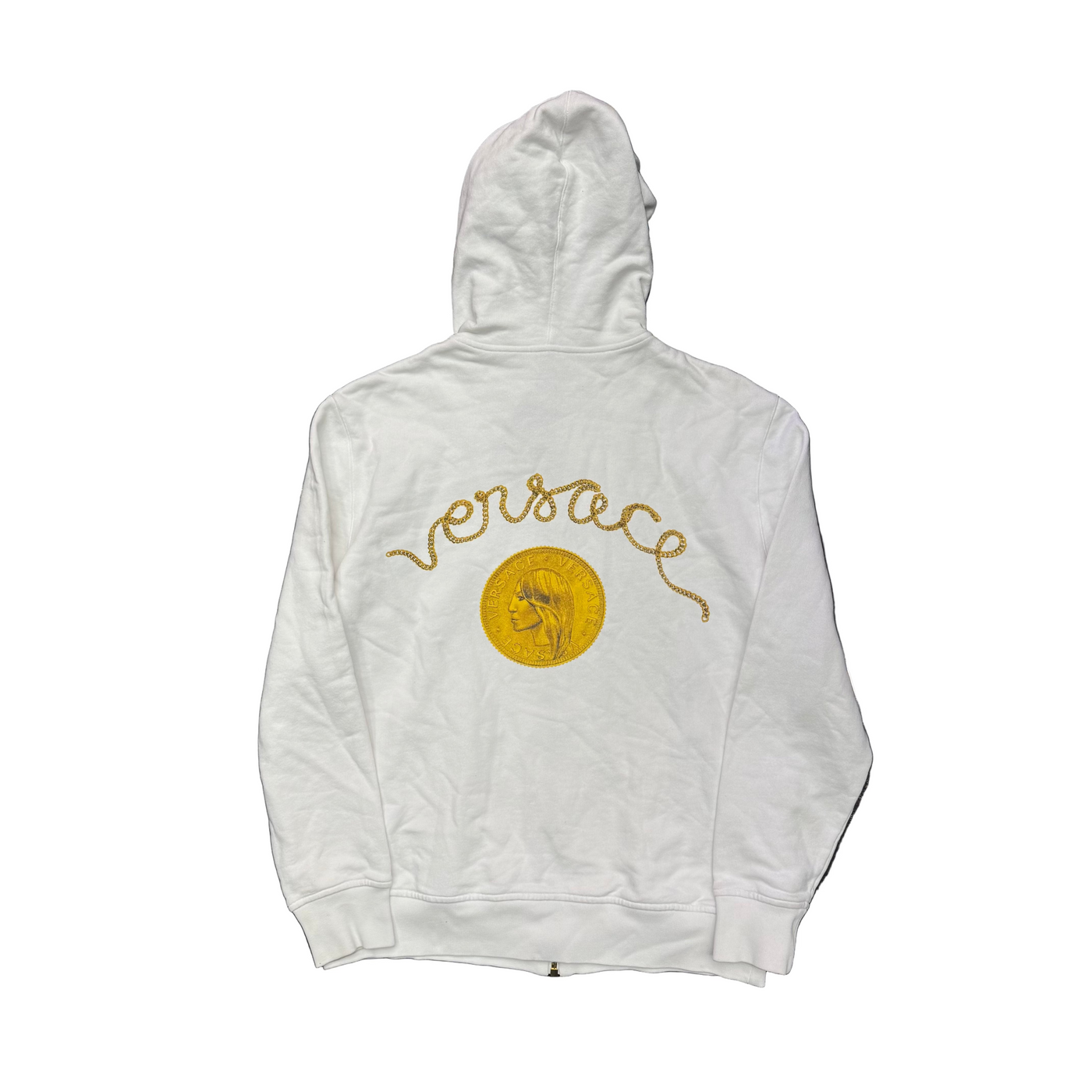WMNS Versace Medusa On Chain Hoodie White