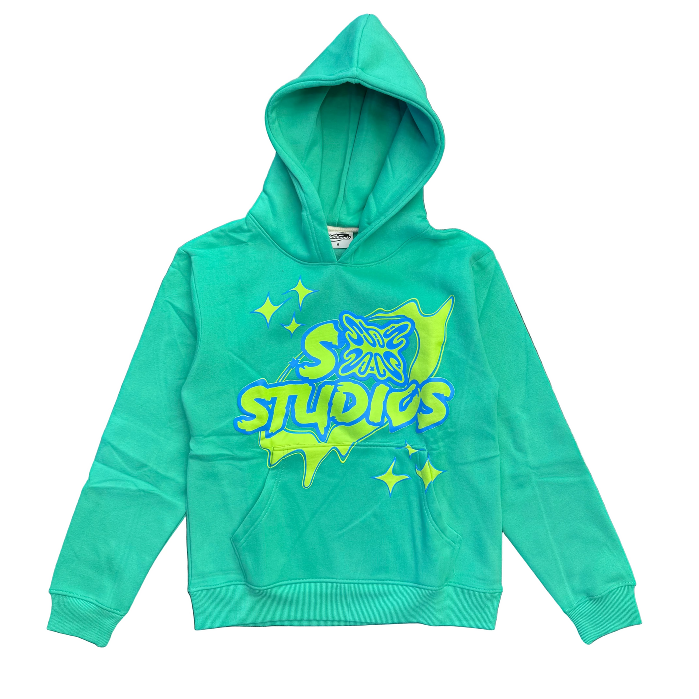 SB Studios Stain Bandz Hoodie Teal Neon
