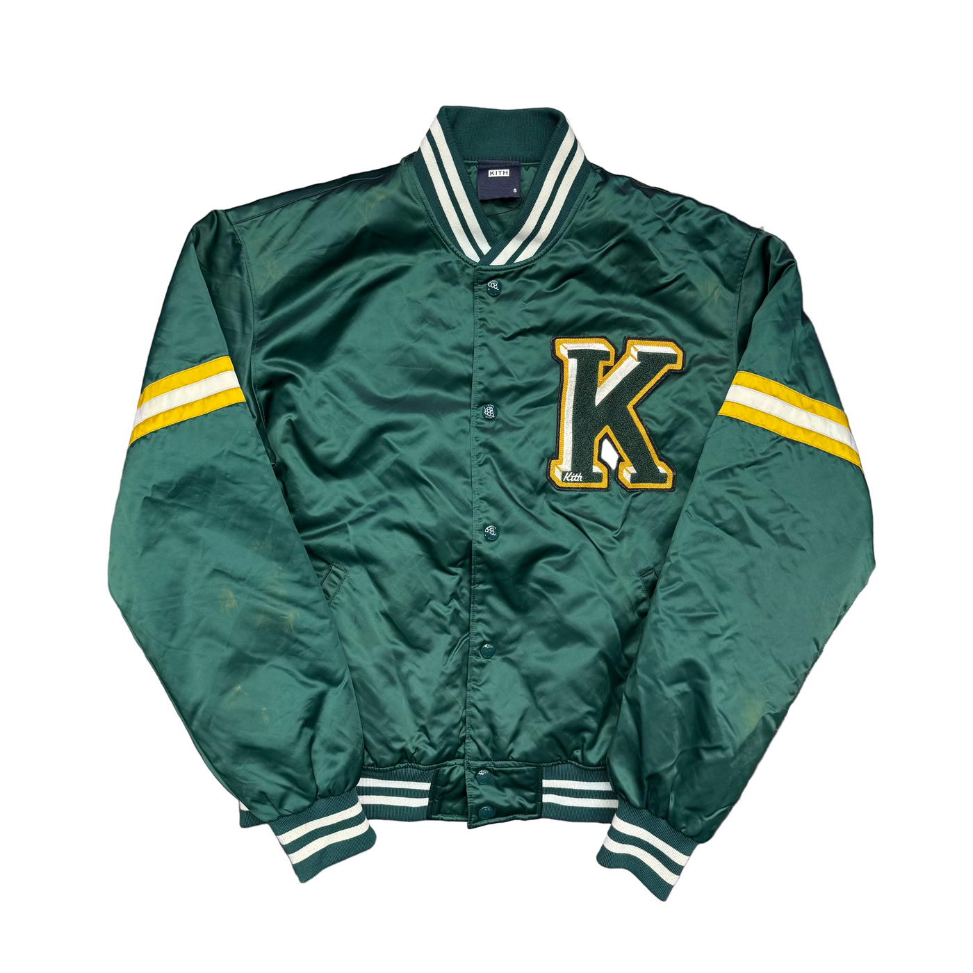 Kith Satin Bomber Jacket Fairway Green