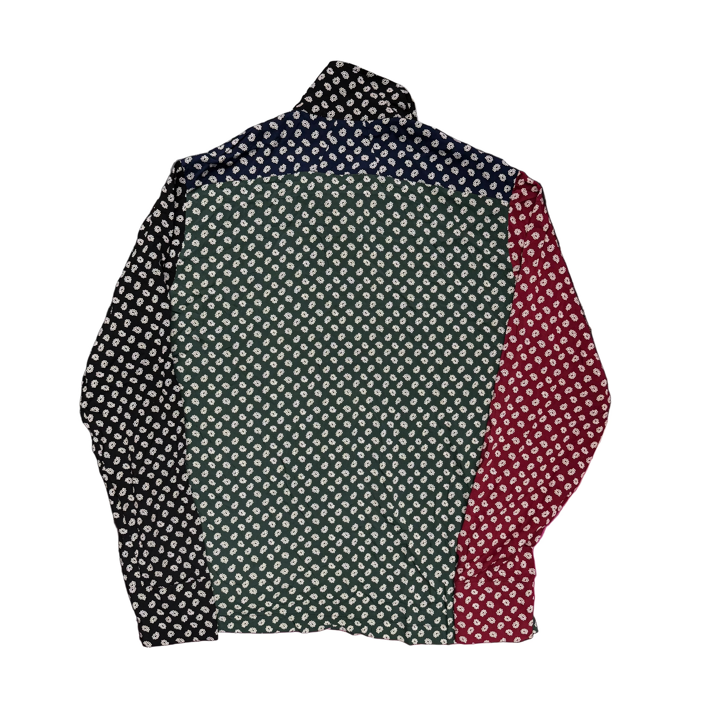 Rhude Camp Collar Patchwork Bandana Print Voile Shirt