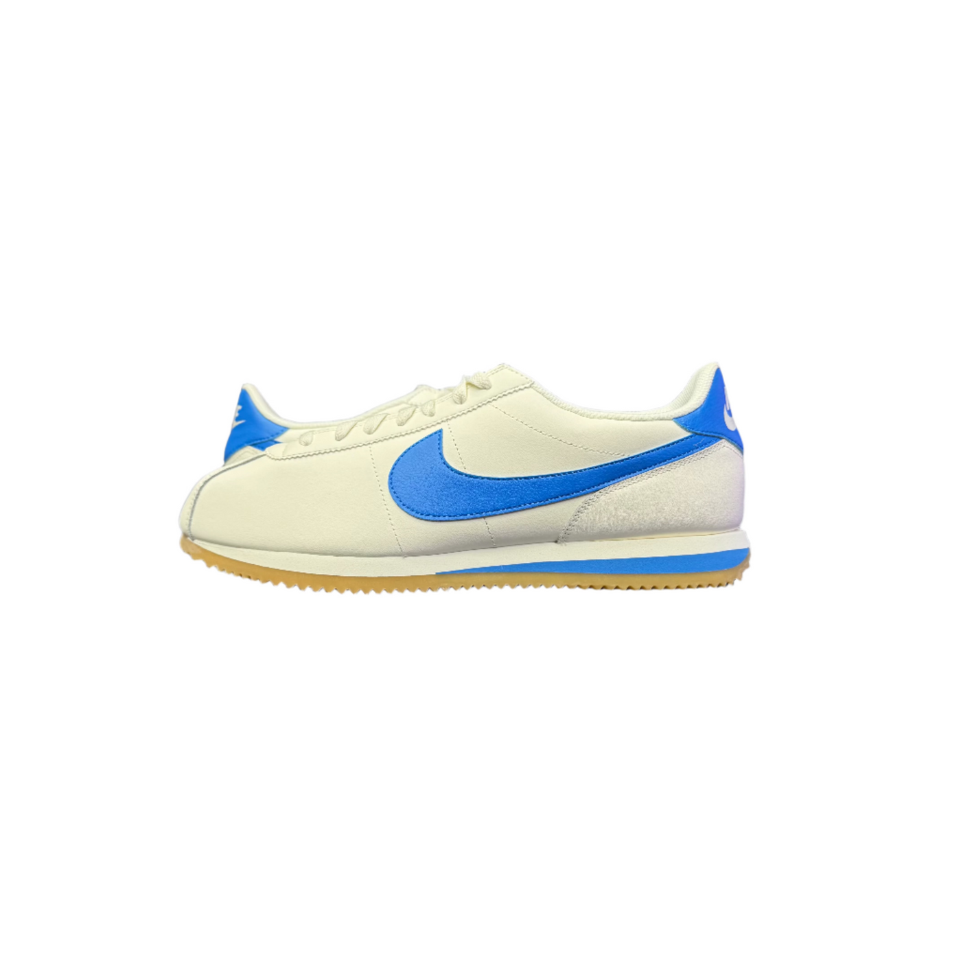 Nike Cortez Leather Sail Gum Yellow Light Photo Blue