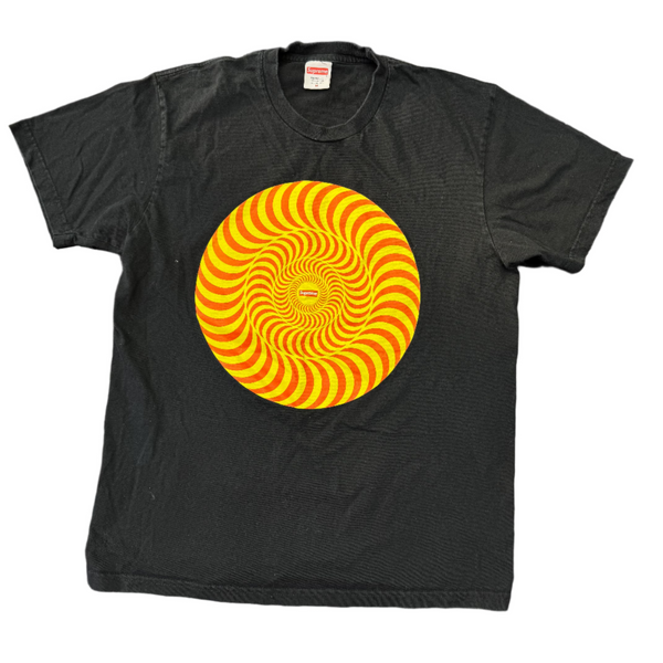 Supreme Spitfire Classic Swirl Faded Tee Black Vintage