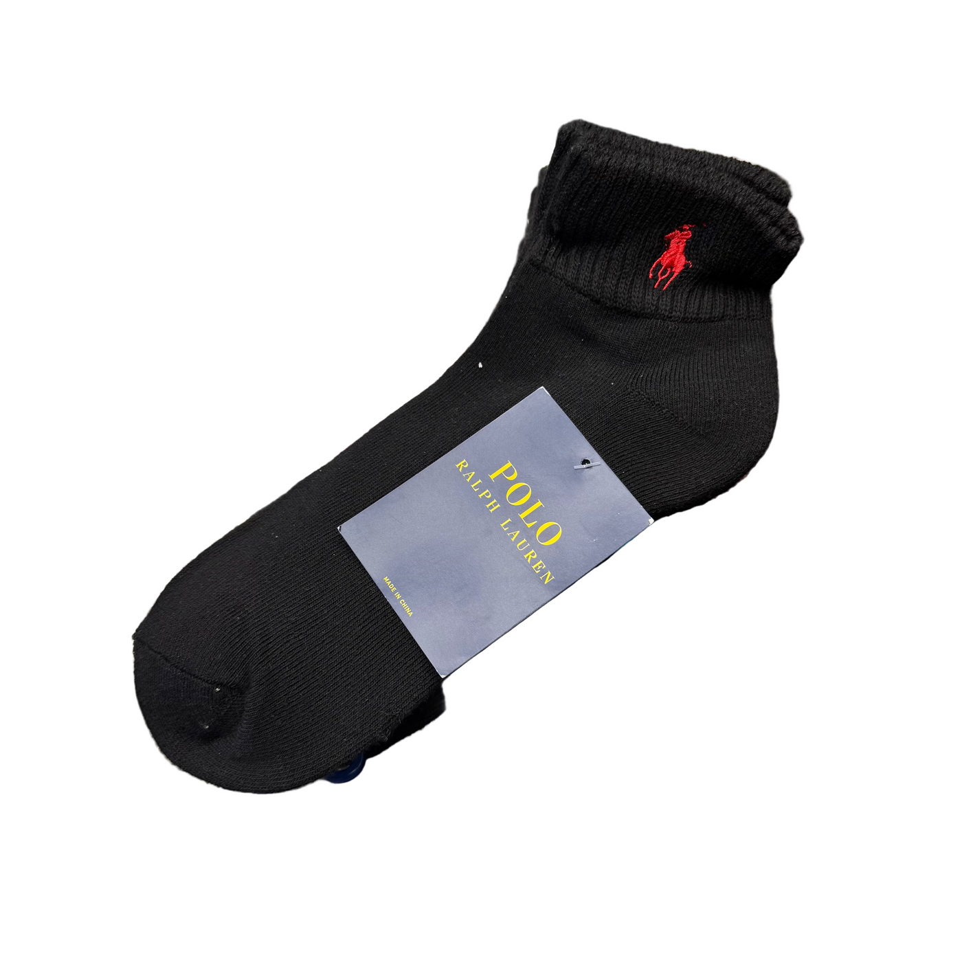 Polo Classic Sport Mid Socks Black Red 6 Pack