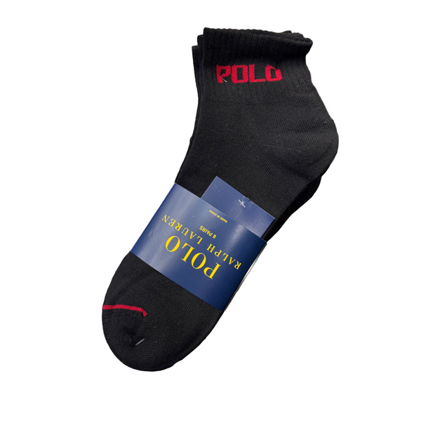 Polo Ralph Lauren Ankle Cut Socks Black 8 Packs